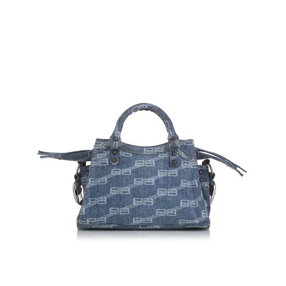 Pre Loved Balenciaga Denim Neo Cagole XS Satchel - Picture 3 of 8